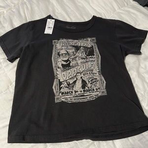 john galt/ brandy melville grey Frankenstein baby tee